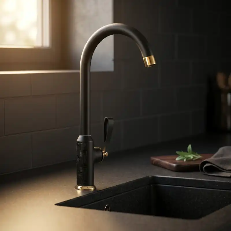 Luxury High Arc Brass Kitchen Faucet